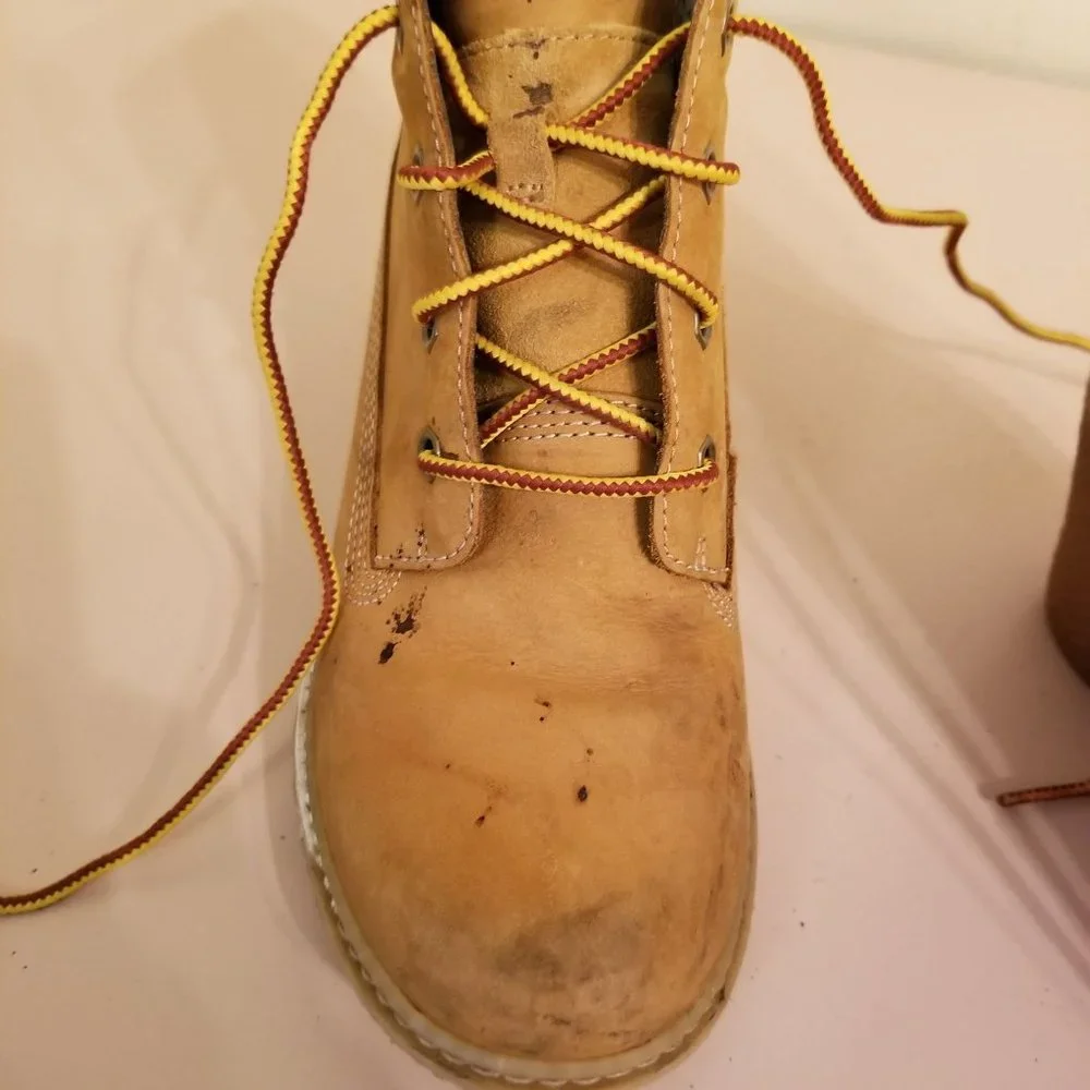 Timberland 7 Wheat Booties‎ Wedge Ankle Boots Leather 6 in Chukka AMSTON